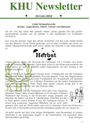 Newsletter KHU 10 2012