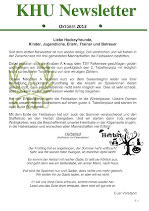 Newsletter KHU 10 2013